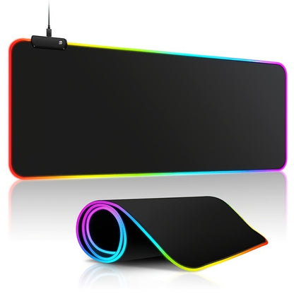 "RGB Gaming Mauspad - 15 Lichtmodi, Touch-Steuerung, rutschfeste Gummibasis, 31,5x11,8 cm" - Snatch