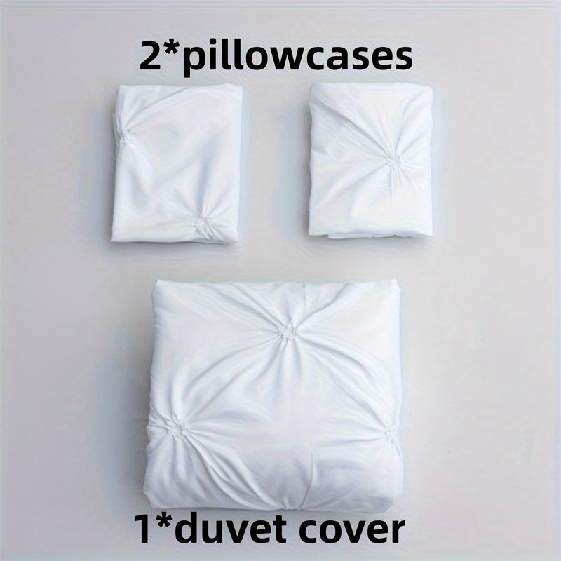 Luxus Bettwäsche-Set aus weichem Polyester, inklusive 3 Teilen (1 Bettbezug + 2 Kissenbezüge) - Snatch