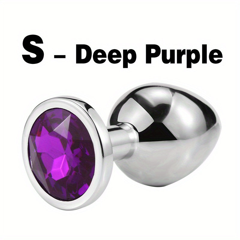 1pc Gem Base Metal Anal Plug Butt Plug, Erwachsene Paare Sexspielzeug - Snatch