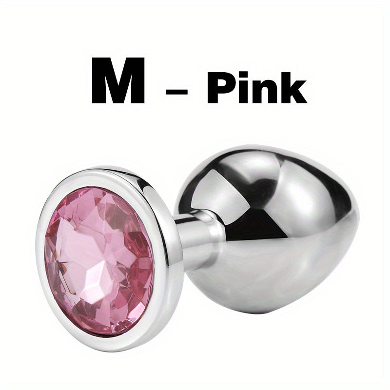 1pc Gem Base Metal Anal Plug Butt Plug, Erwachsene Paare Sexspielzeug - Snatch