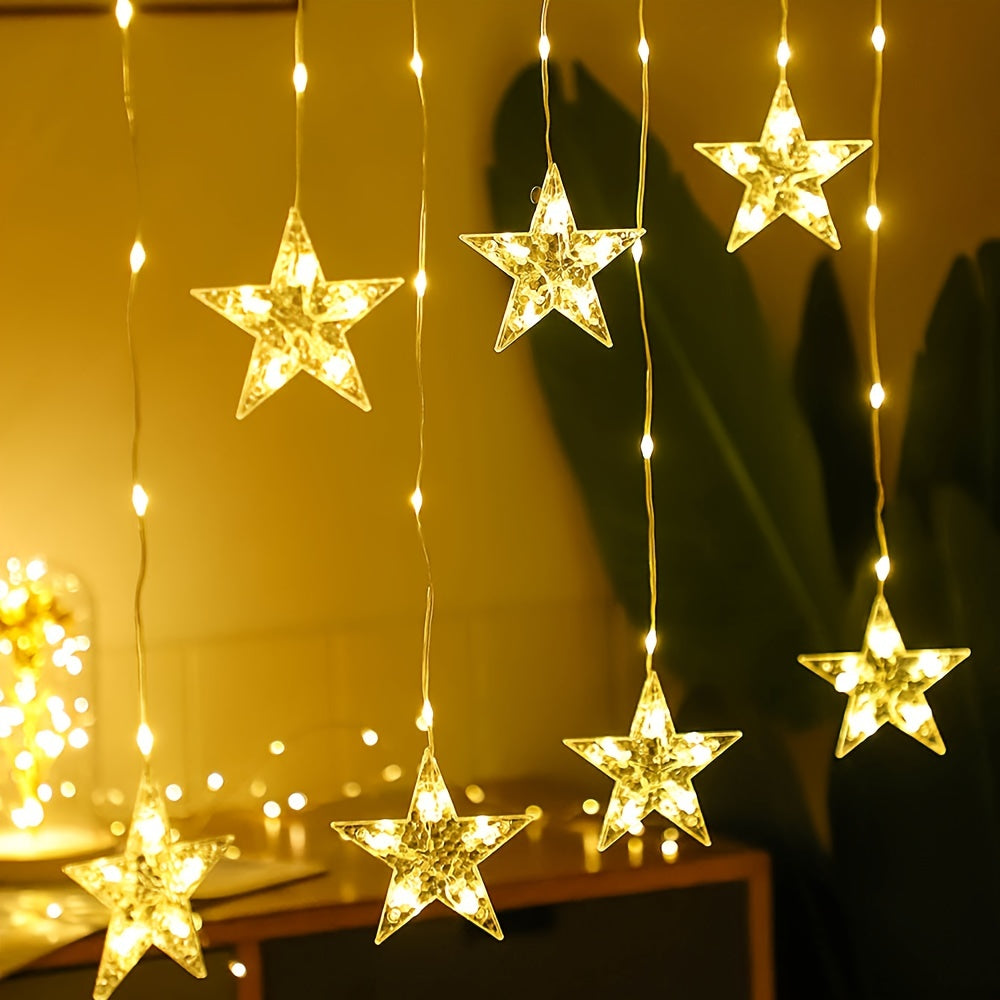 2m Fenstervorhang Lichterkette - Zauberhaftes Licht für Zuhause! - Snatch