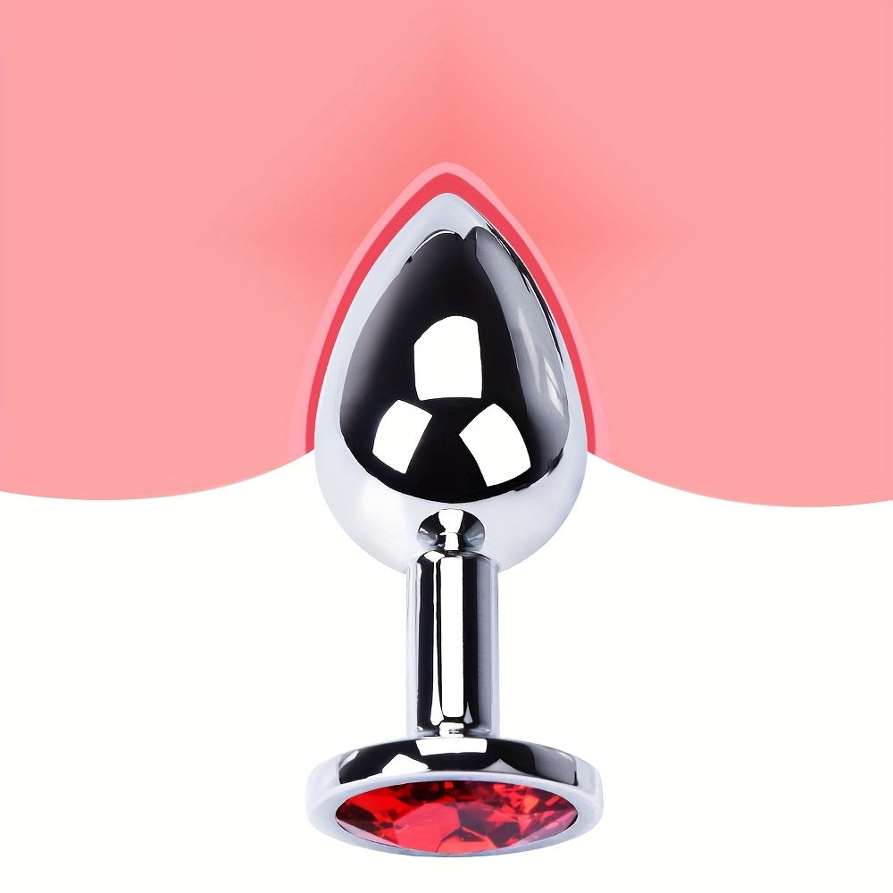 1pc Gem Base Metal Anal Plug Butt Plug, Erwachsene Paare Sexspielzeug - Snatch