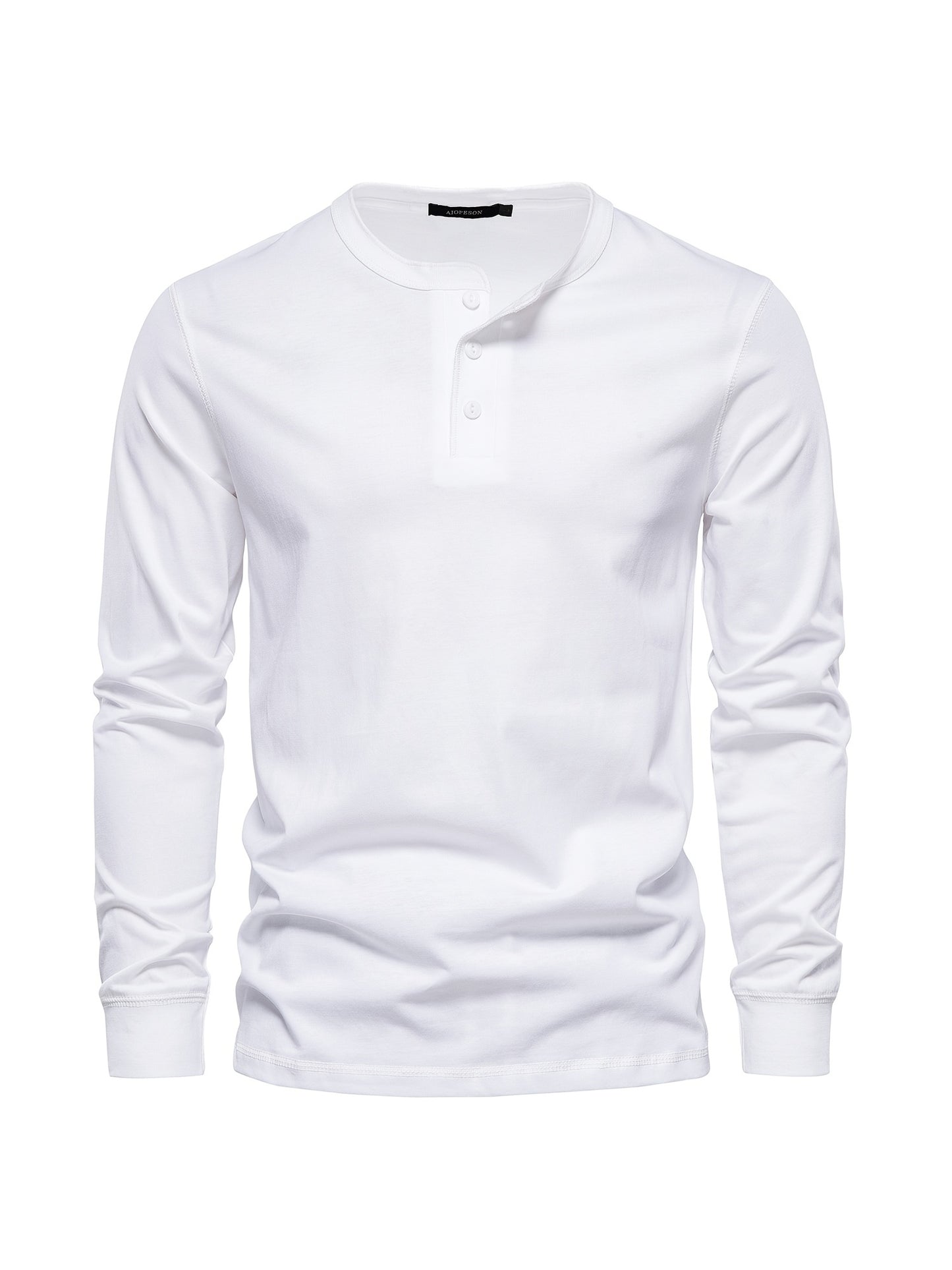 Stilvolles Langarm Shirt mit Henley-Kragen für Männer - Snatch
