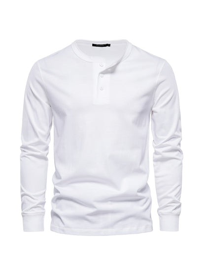 Stilvolles Langarm Shirt mit Henley-Kragen für Männer - Snatch