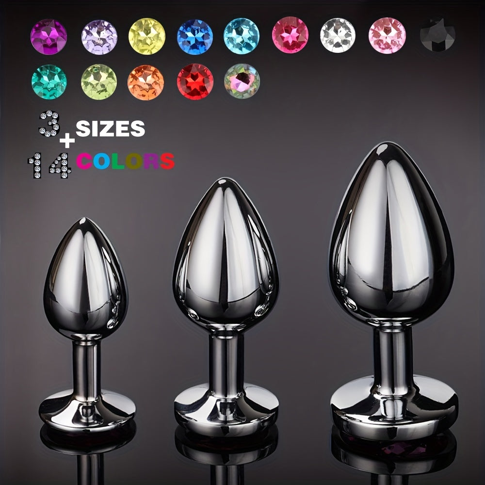 1pc Gem Base Metal Anal Plug Butt Plug, Erwachsene Paare Sexspielzeug - Snatch