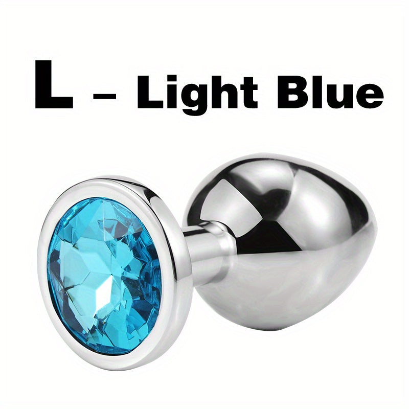 1pc Gem Base Metal Anal Plug Butt Plug, Erwachsene Paare Sexspielzeug - Snatch