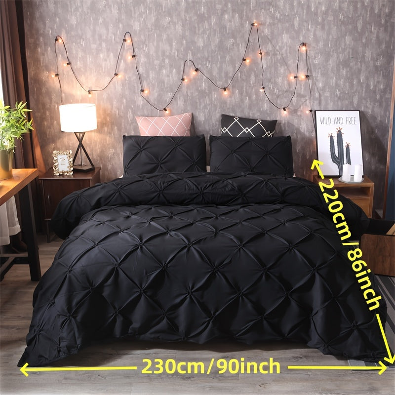 Luxus Bettwäsche-Set aus weichem Polyester, inklusive 3 Teilen (1 Bettbezug + 2 Kissenbezüge) - Snatch