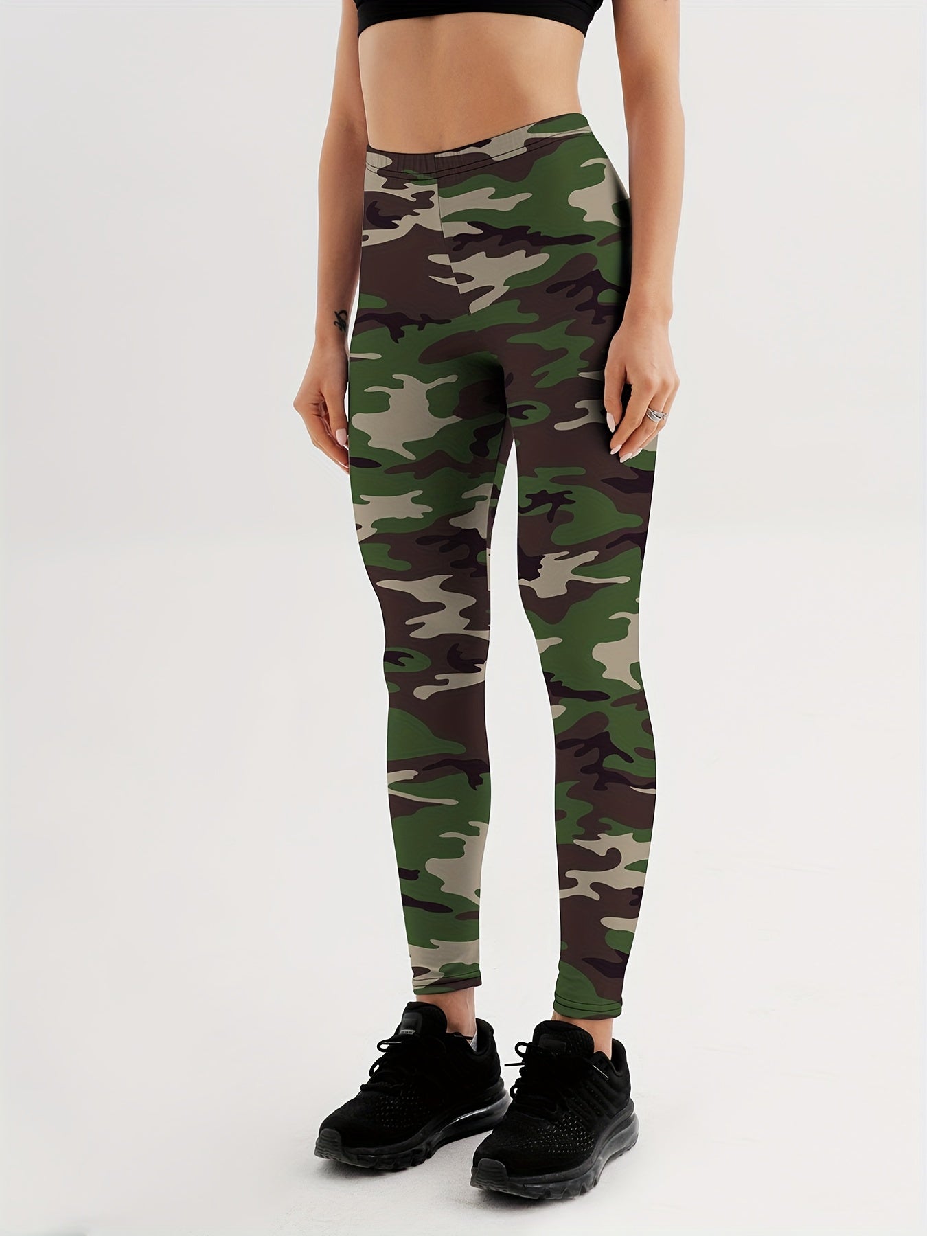 Frauen Camo Sport Leggings - Slim Fit und High Waist für Fitness und Laufen - Snatch
