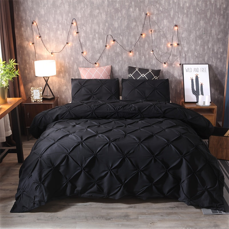 Luxus Bettwäsche-Set aus weichem Polyester, inklusive 3 Teilen (1 Bettbezug + 2 Kissenbezüge) - Snatch