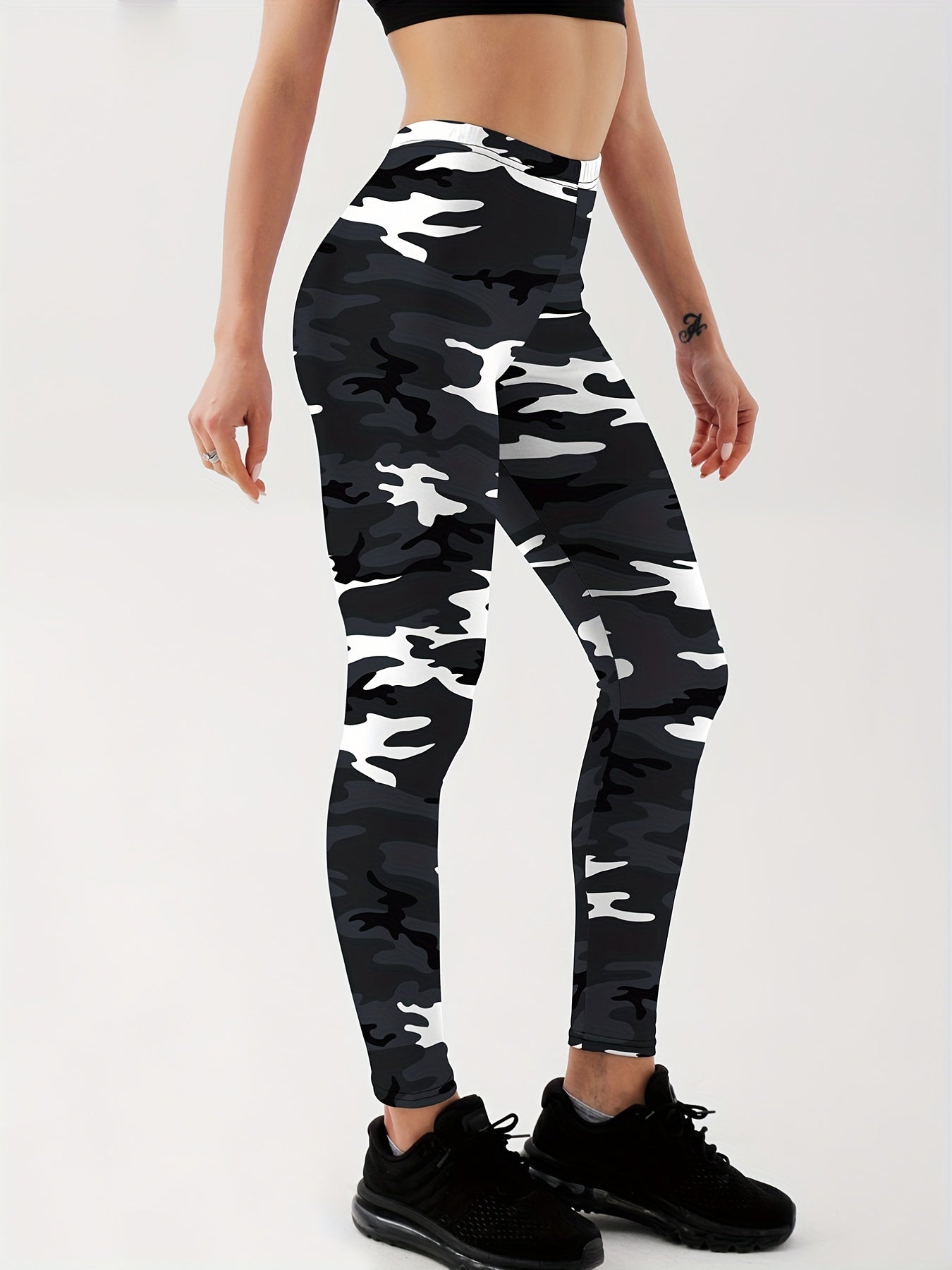 Frauen Camo Sport Leggings - Slim Fit und High Waist für Fitness und Laufen - Snatch