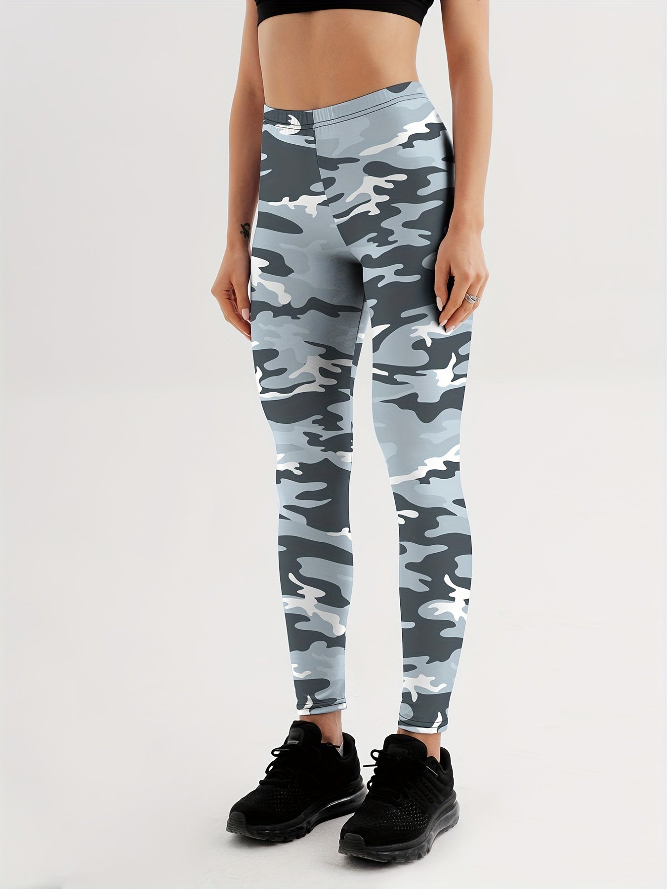 Frauen Camo Sport Leggings - Slim Fit und High Waist für Fitness und Laufen - Snatch