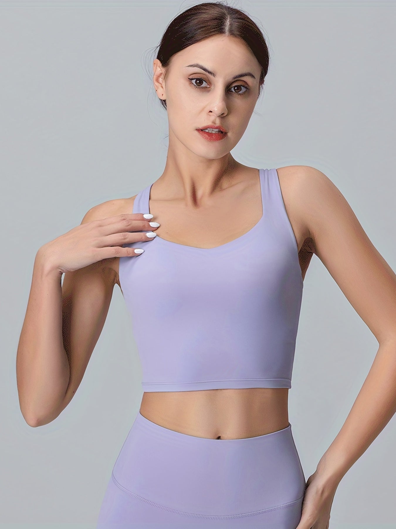 Sport-BH mit überkreuztem Rücken - stoßfestes Tanktop - Lauf-Fitnessgürtel (Brustpolster) - Yoga-BH
Neuer Produkttitel: Multifunktionaler Damen-Sport-Bundle - Snatch