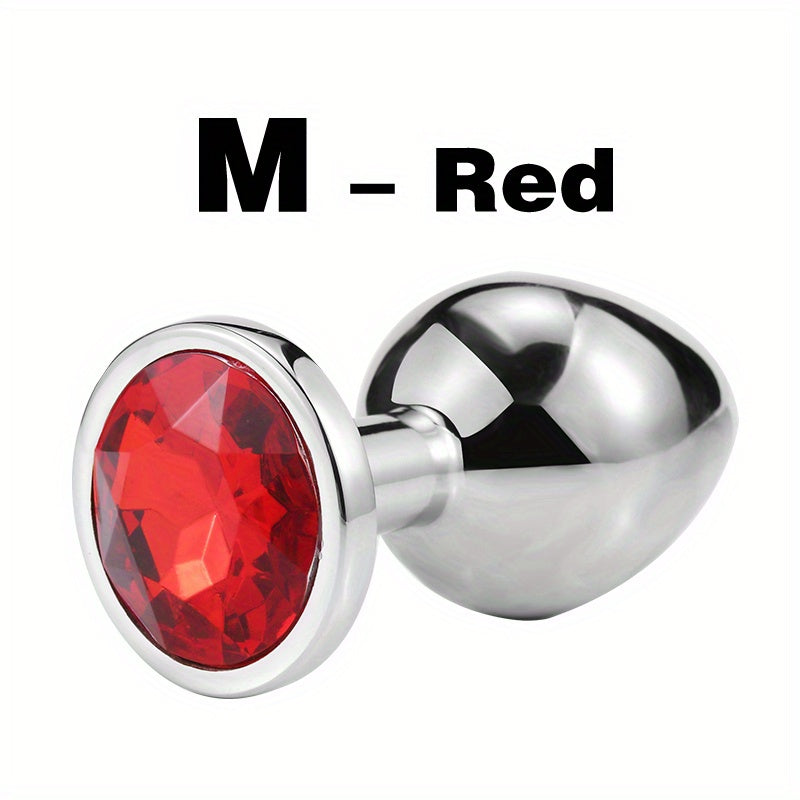 1pc Gem Base Metal Anal Plug Butt Plug, Erwachsene Paare Sexspielzeug - Snatch