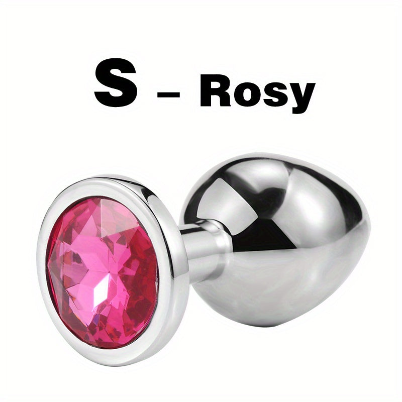 1pc Gem Base Metal Anal Plug Butt Plug, Erwachsene Paare Sexspielzeug - Snatch