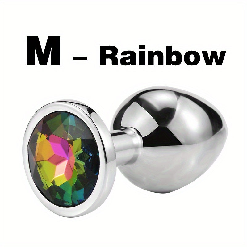 1pc Gem Base Metal Anal Plug Butt Plug, Erwachsene Paare Sexspielzeug - Snatch