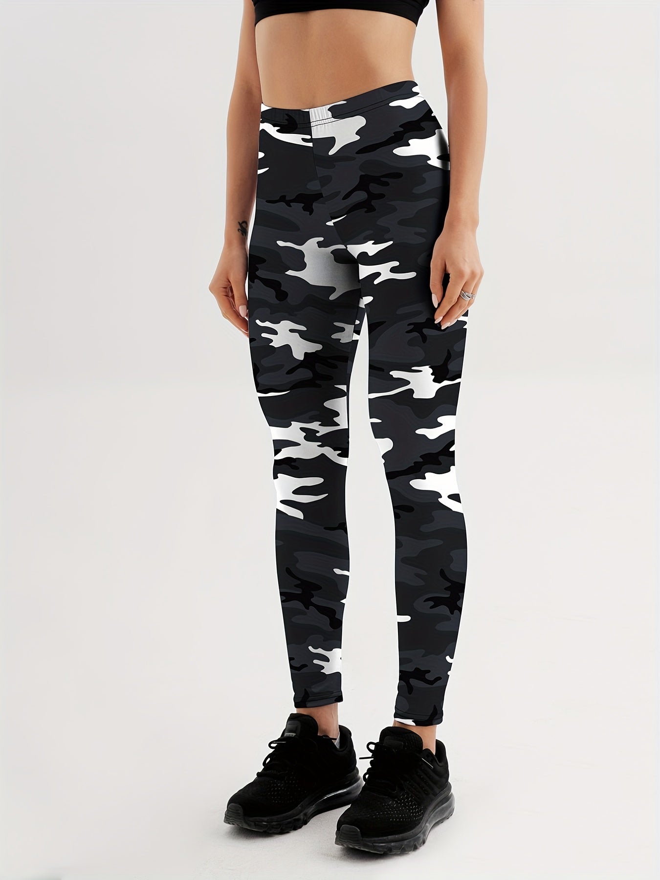 Frauen Camo Sport Leggings - Slim Fit und High Waist für Fitness und Laufen - Snatch