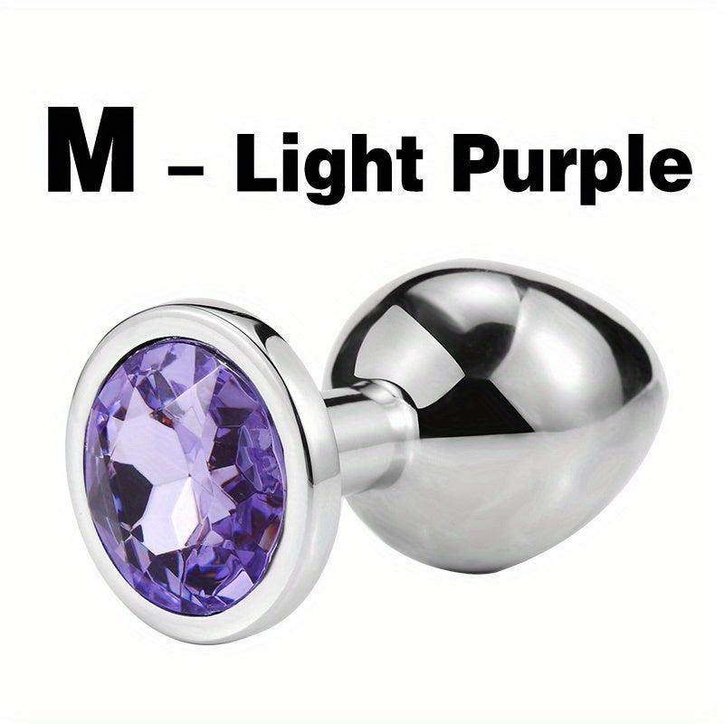 1pc Gem Base Metal Anal Plug Butt Plug, Erwachsene Paare Sexspielzeug - Snatch