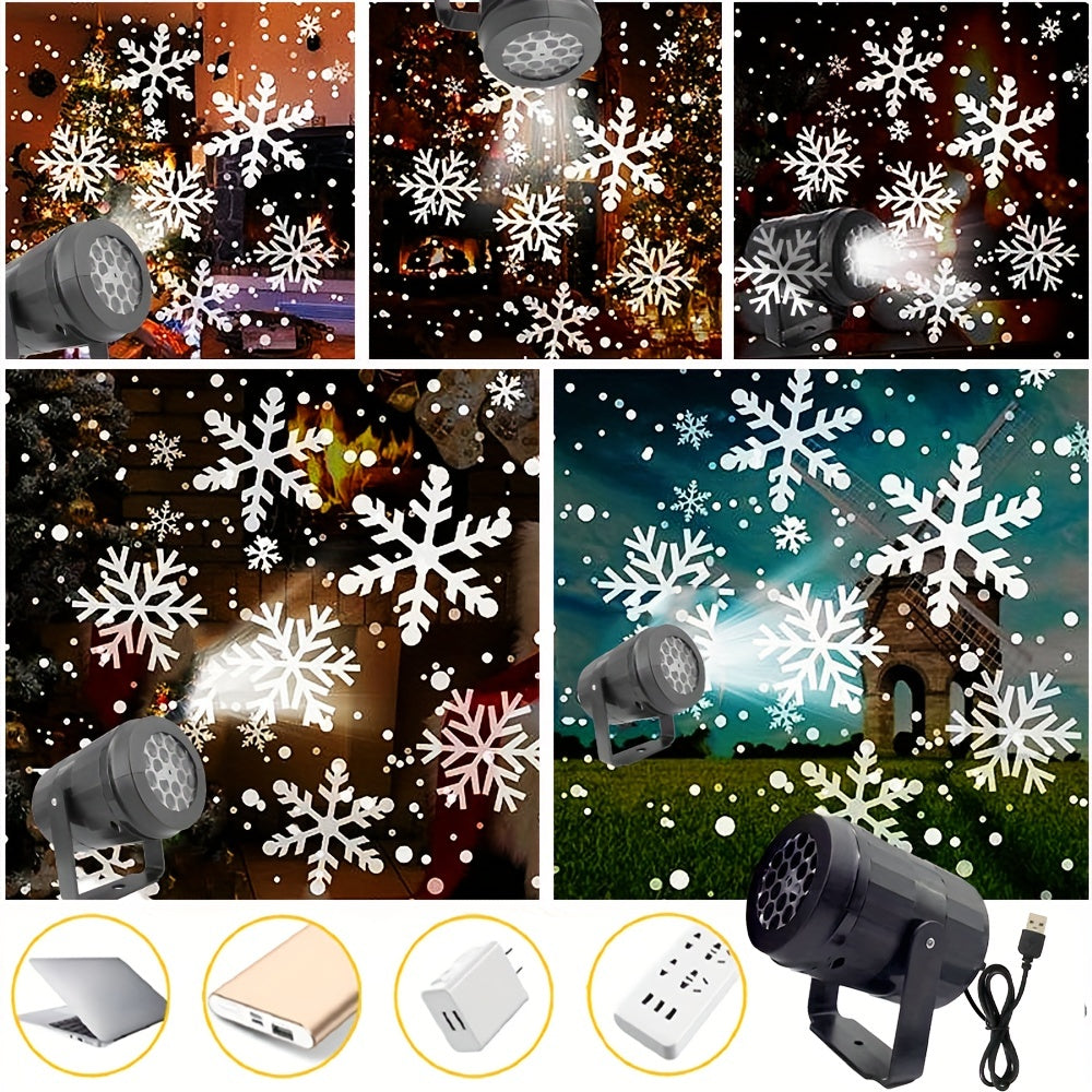 Weihnachts-Schneeflocken-Projektor-Licht - Magischer Lichtzauber für dein Schlafzimmer! - Snatch