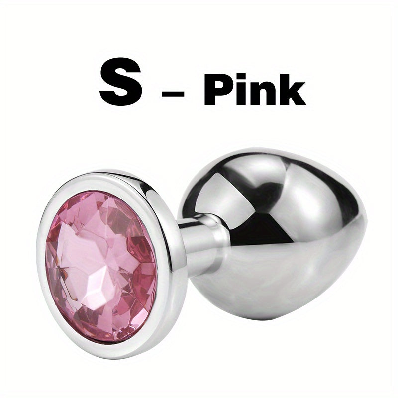 1pc Gem Base Metal Anal Plug Butt Plug, Erwachsene Paare Sexspielzeug - Snatch