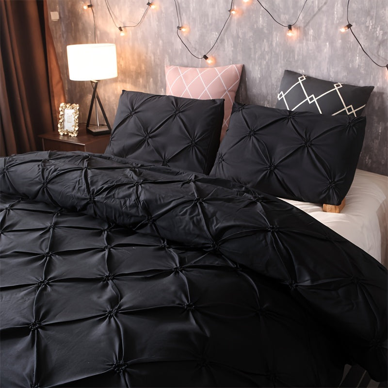 Luxus Bettwäsche-Set aus weichem Polyester, inklusive 3 Teilen (1 Bettbezug + 2 Kissenbezüge) - Snatch