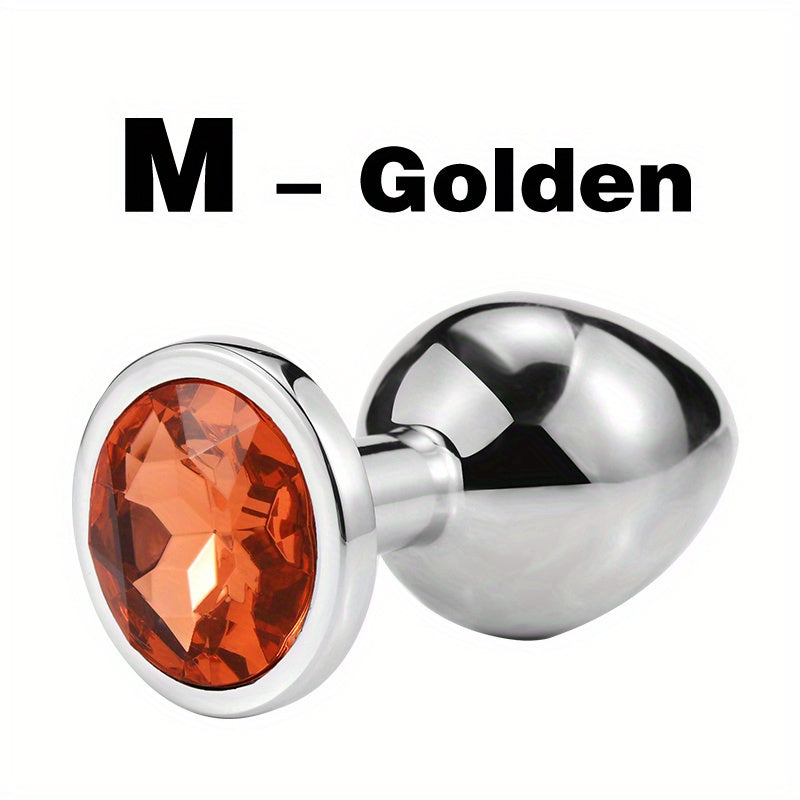1pc Gem Base Metal Anal Plug Butt Plug, Erwachsene Paare Sexspielzeug - Snatch