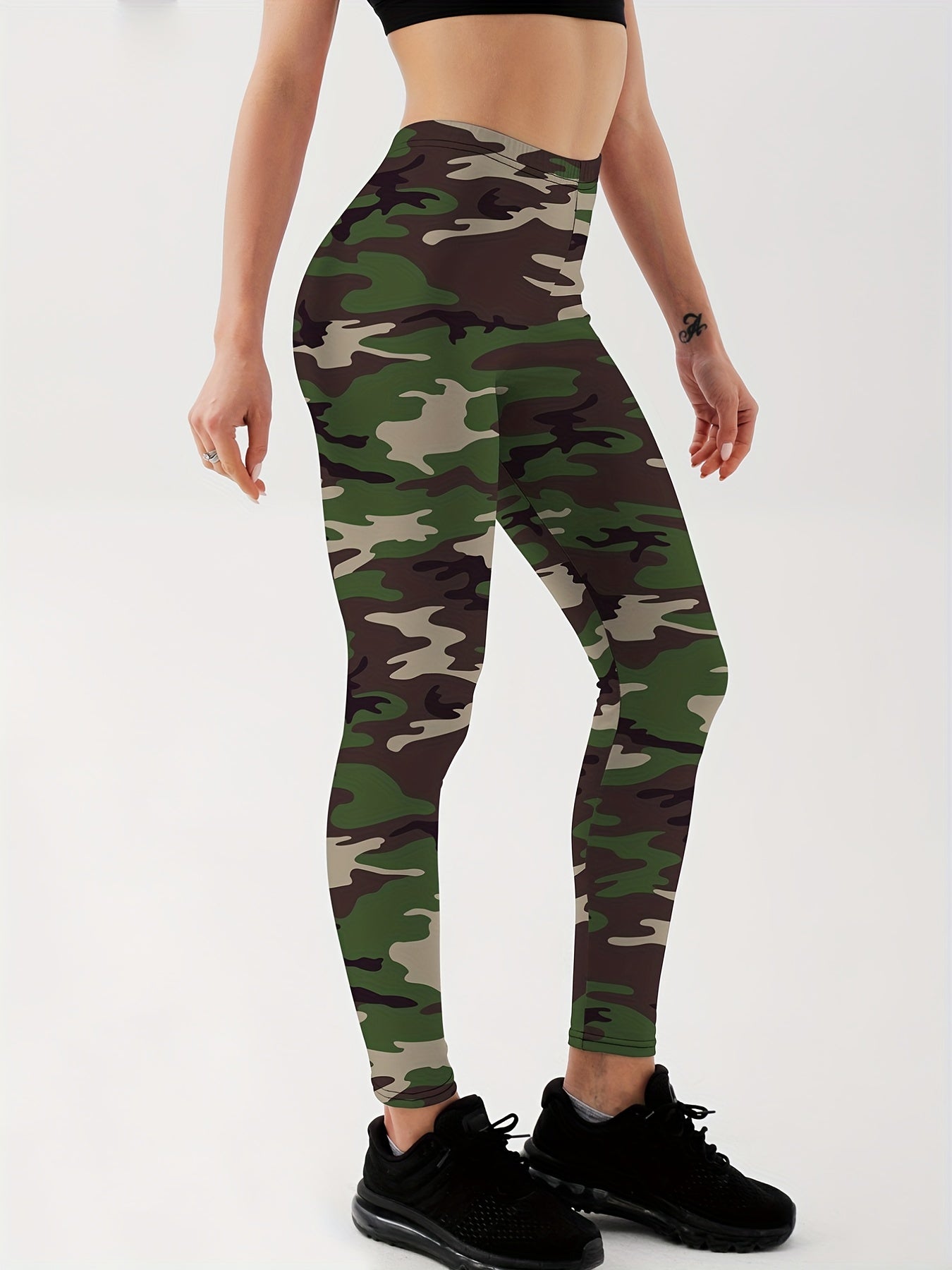 Frauen Camo Sport Leggings - Slim Fit und High Waist für Fitness und Laufen - Snatch