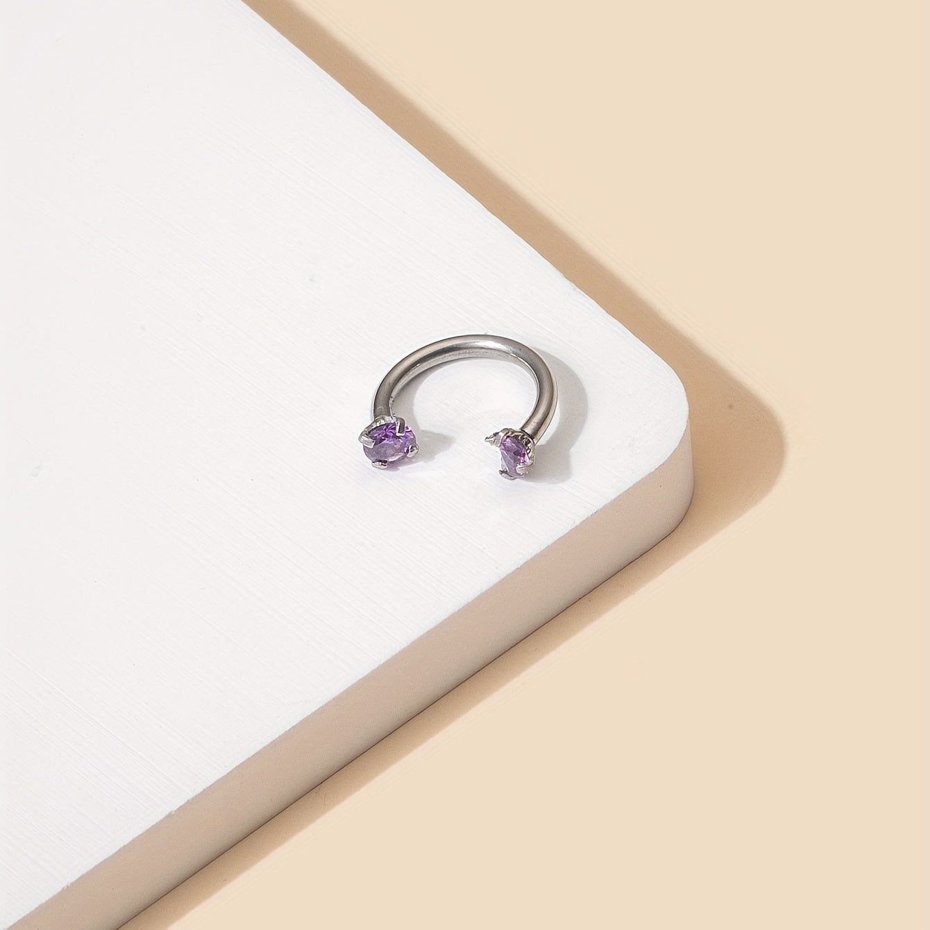 Funkelnder Edelstahl Nasenring mit Zirkon und Strass 1 Stück - Snatch