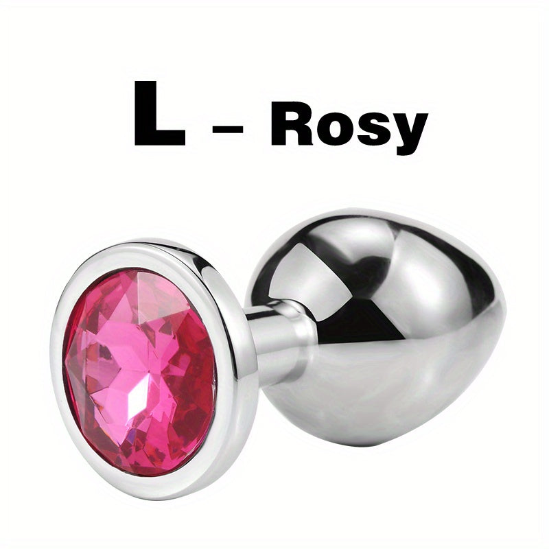 1pc Gem Base Metal Anal Plug Butt Plug, Erwachsene Paare Sexspielzeug - Snatch