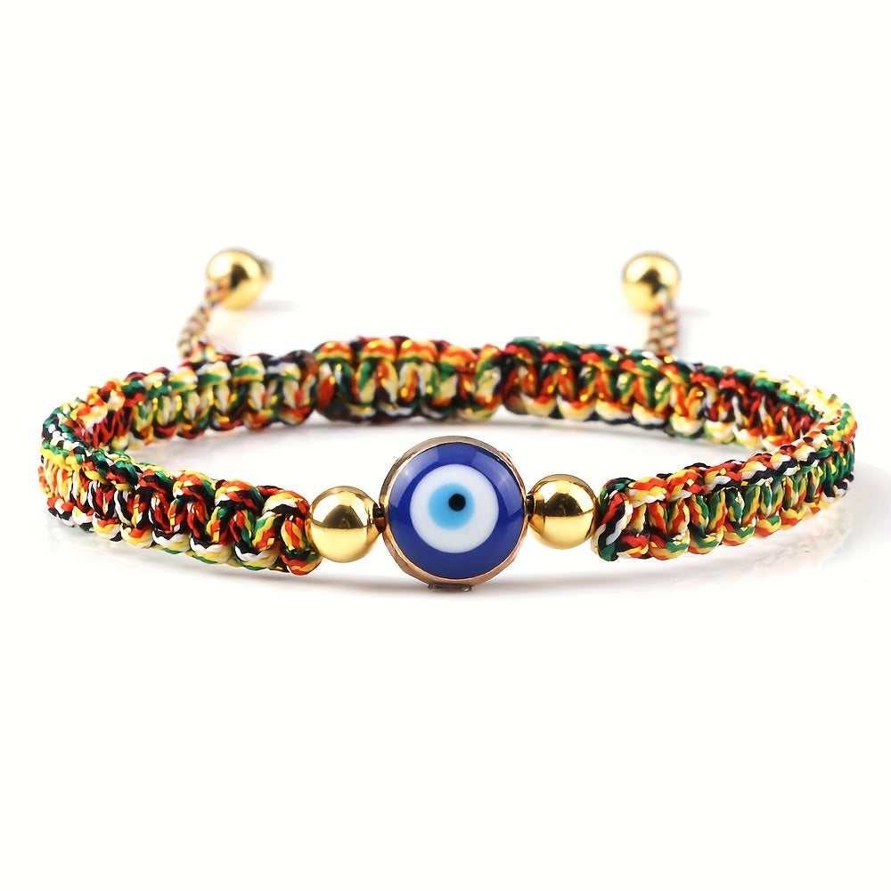 Boho Handgefertigtes Armband aus geflochtenem Seil - Nazar (Schützt dich vor bösen Augen) - Snatch