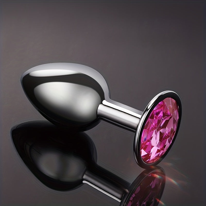 1pc Gem Base Metal Anal Plug Butt Plug, Erwachsene Paare Sexspielzeug - Snatch