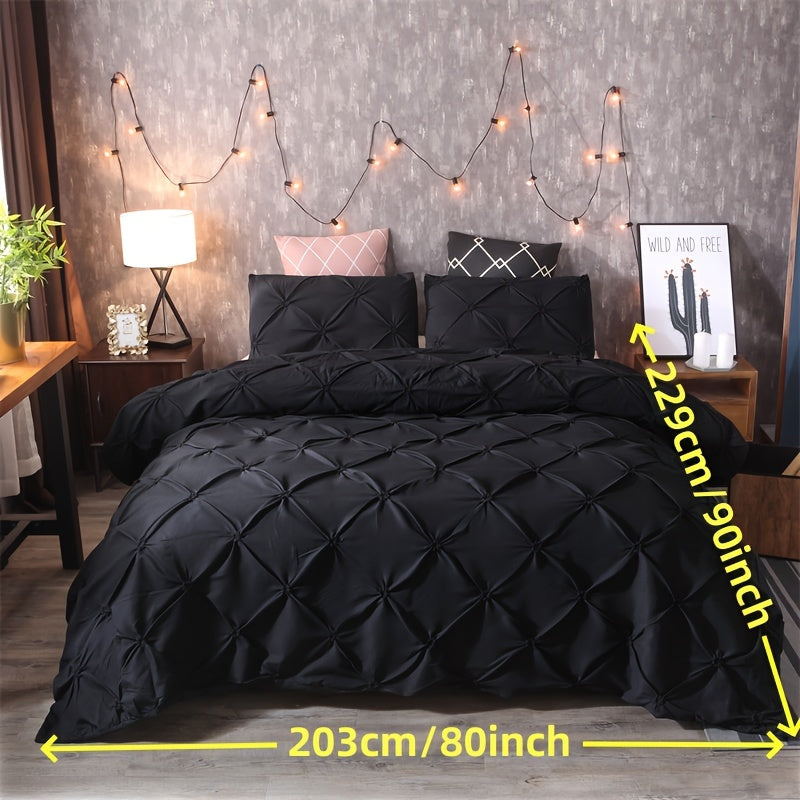 Luxus Bettwäsche-Set aus weichem Polyester, inklusive 3 Teilen (1 Bettbezug + 2 Kissenbezüge) - Snatch