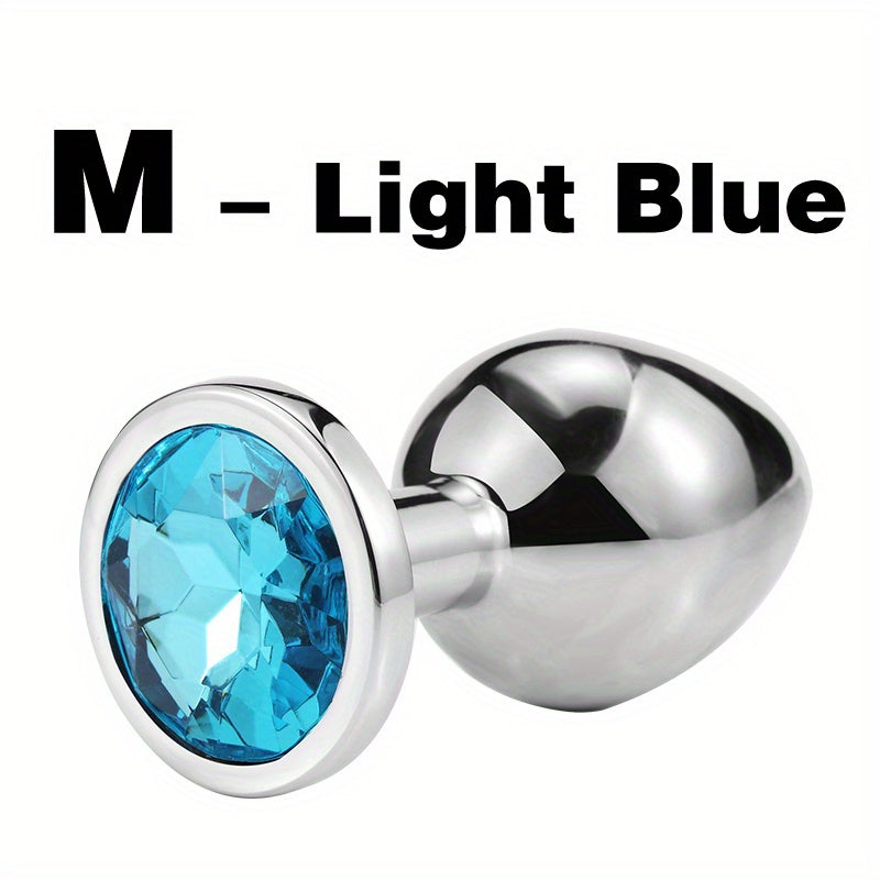 1pc Gem Base Metal Anal Plug Butt Plug, Erwachsene Paare Sexspielzeug - Snatch