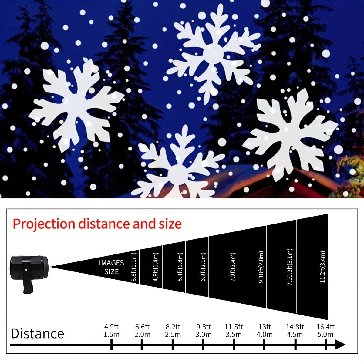 Weihnachts-Schneeflocken-Projektor-Licht - Magischer Lichtzauber für dein Schlafzimmer! - Snatch