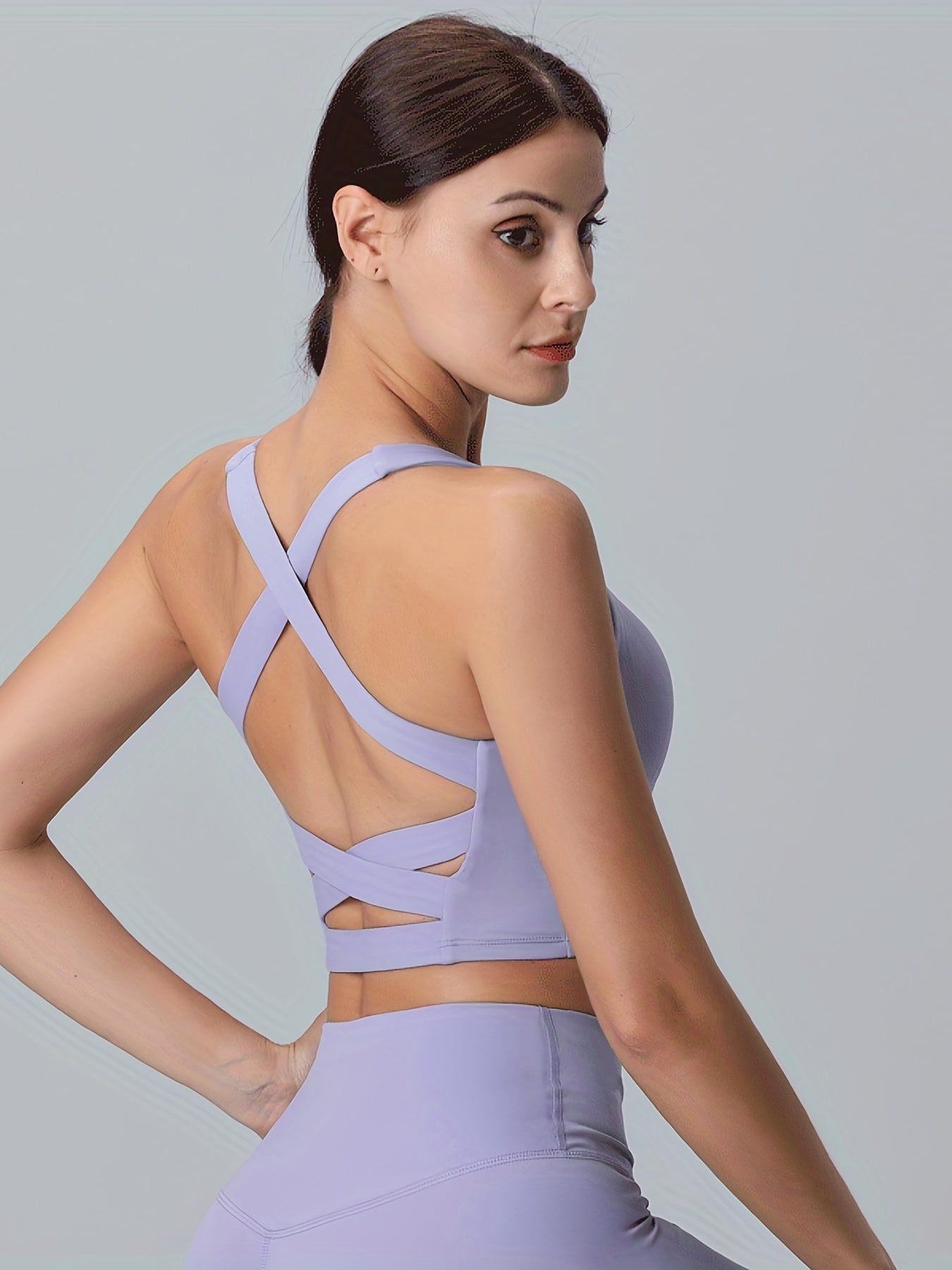 Sport-BH mit überkreuztem Rücken - stoßfestes Tanktop - Lauf-Fitnessgürtel (Brustpolster) - Yoga-BH
Neuer Produkttitel: Multifunktionaler Damen-Sport-Bundle - Snatch