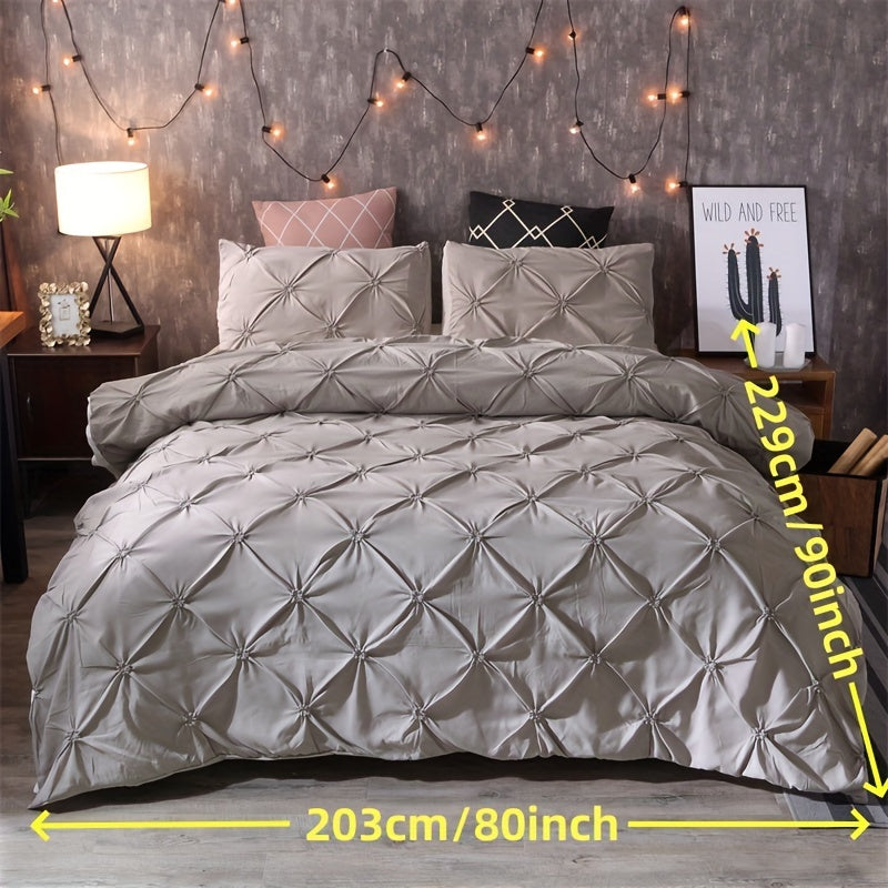 Luxus Bettwäsche-Set aus weichem Polyester, inklusive 3 Teilen (1 Bettbezug + 2 Kissenbezüge) - Snatch