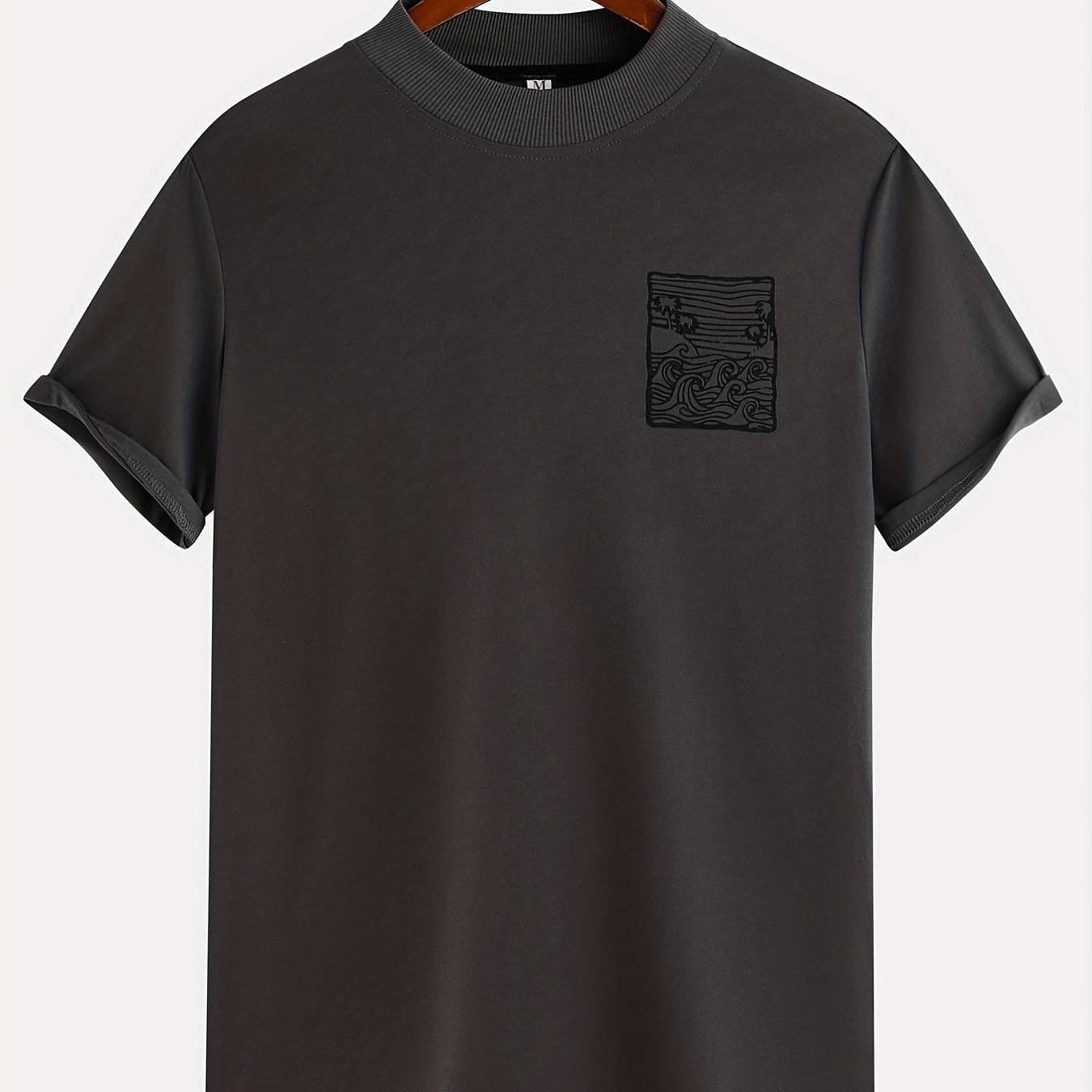 Herren-T-Shirt mit Wellenmusterdruck