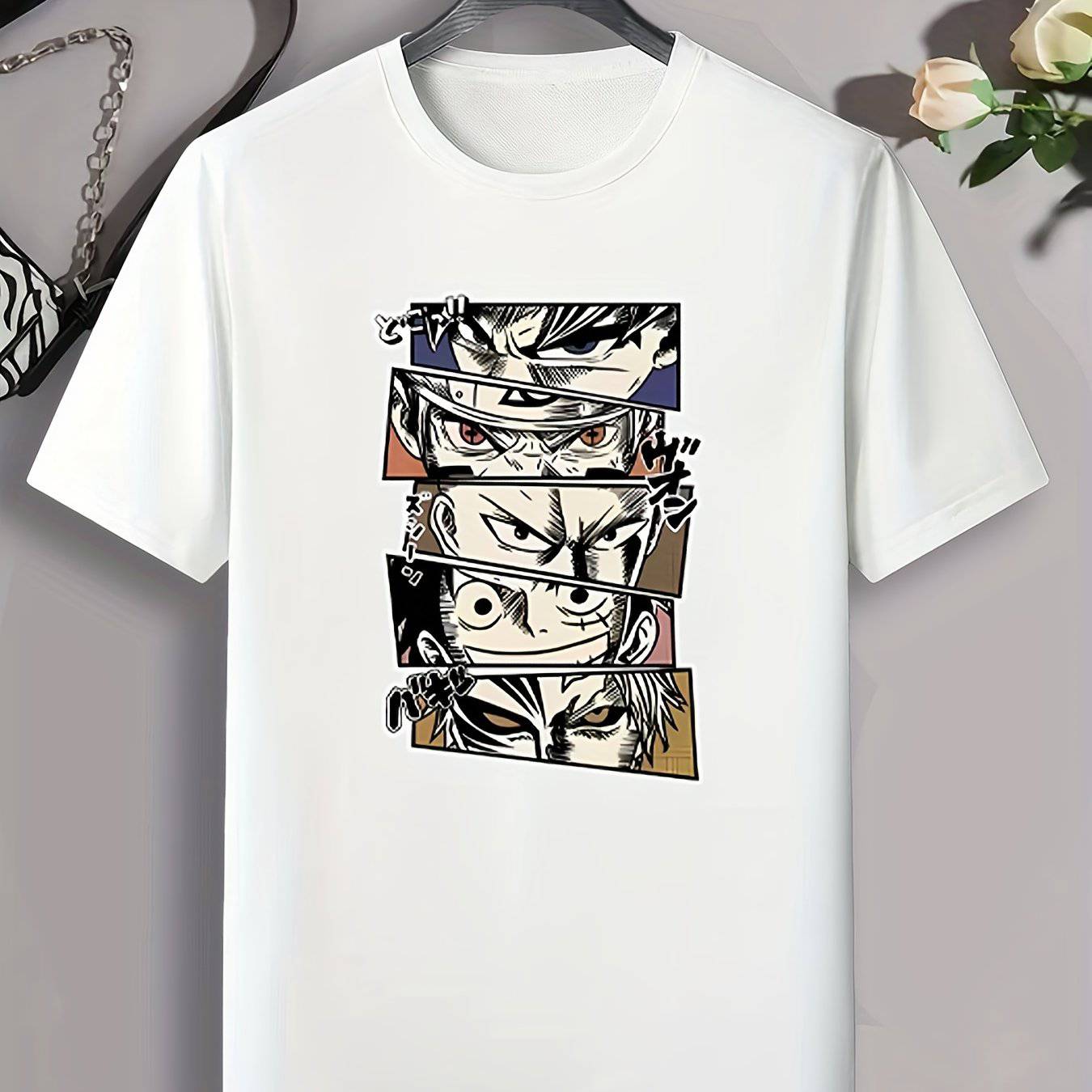 Anime-Charaktere-Druck Shirt für Herren