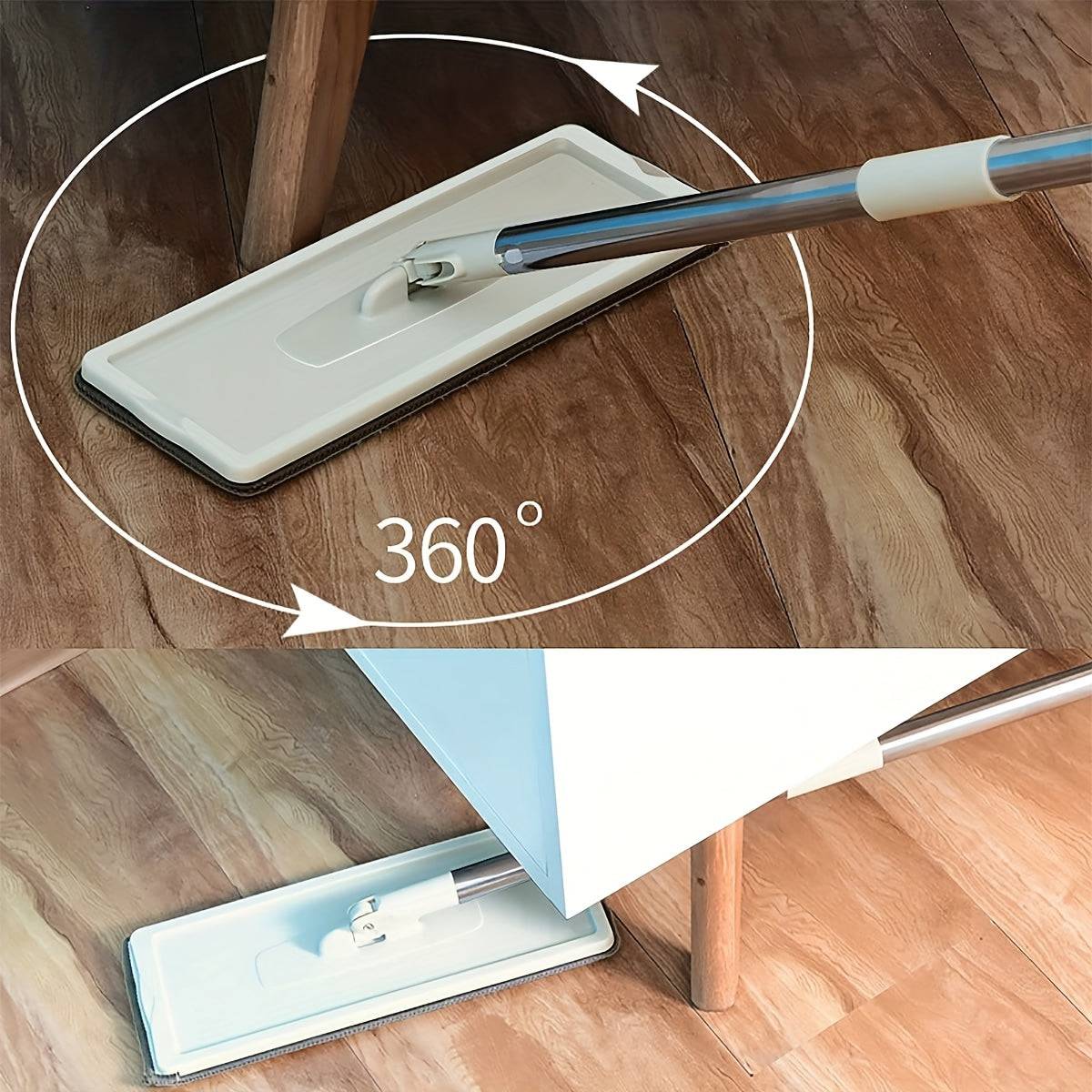 Flaches Bodenwischer-Eimer-Set Mit 2 Mikrofaser-Wischpads