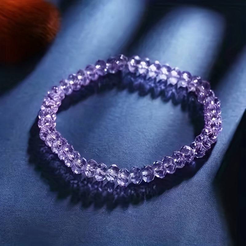 Farbenfrohes Kristallperlen Armband, Handgefertigter Schmuck für Frauen und Mädchen