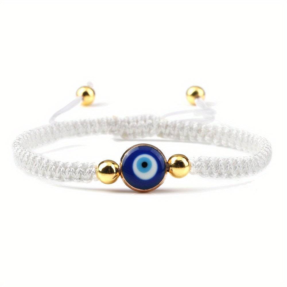 Boho Handgefertigtes Armband aus geflochtenem Seil - Nazar (Schützt dich vor bösen Augen)