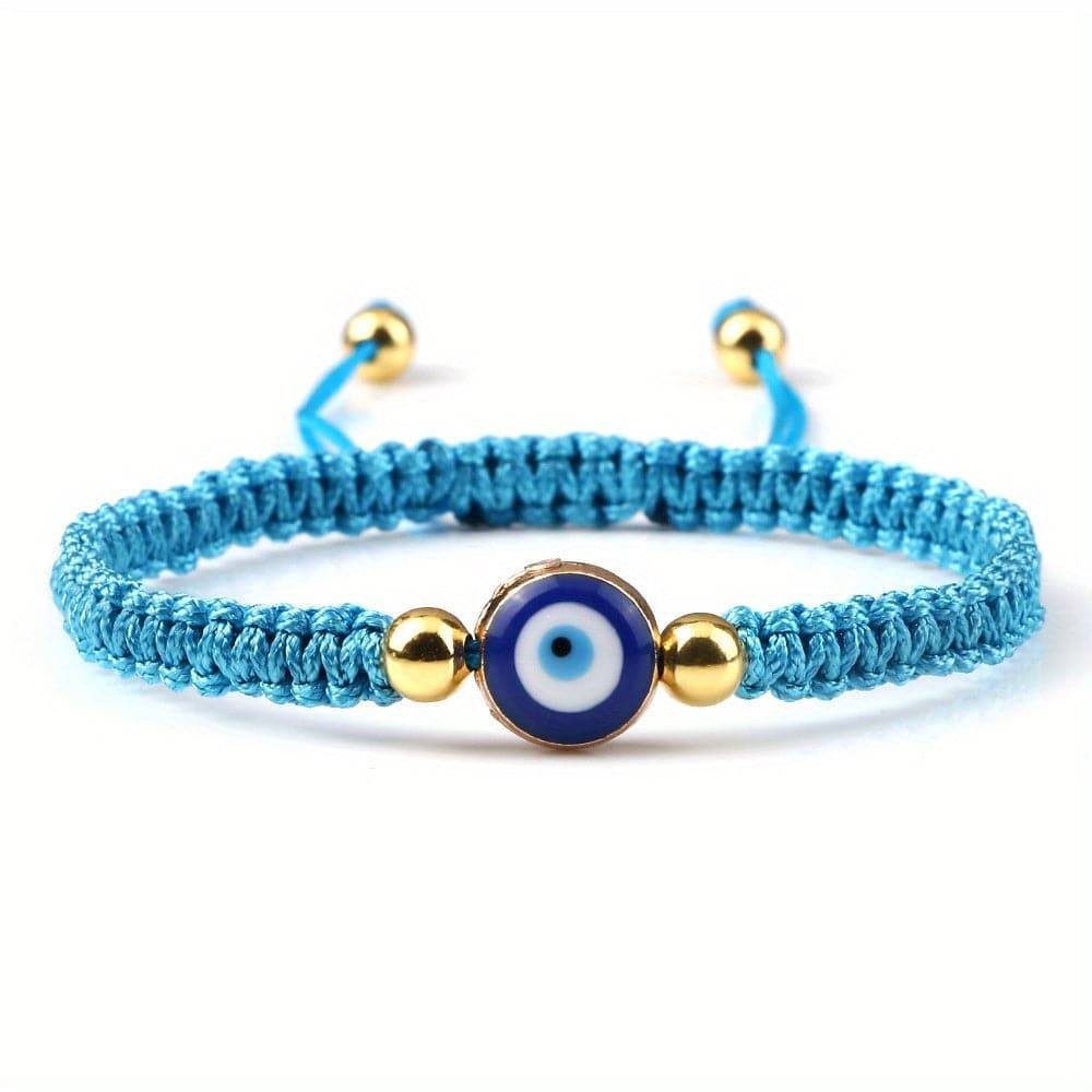 Boho Handgefertigtes Armband aus geflochtenem Seil - Nazar (Schützt dich vor bösen Augen)