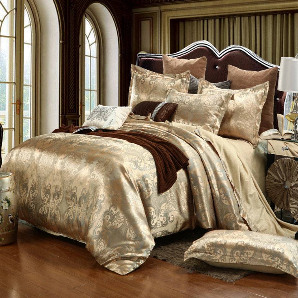 Luxuriöses Jacquard Bettwäsche Set, 2/3 teilig, für stilvolles Schlafzimmer