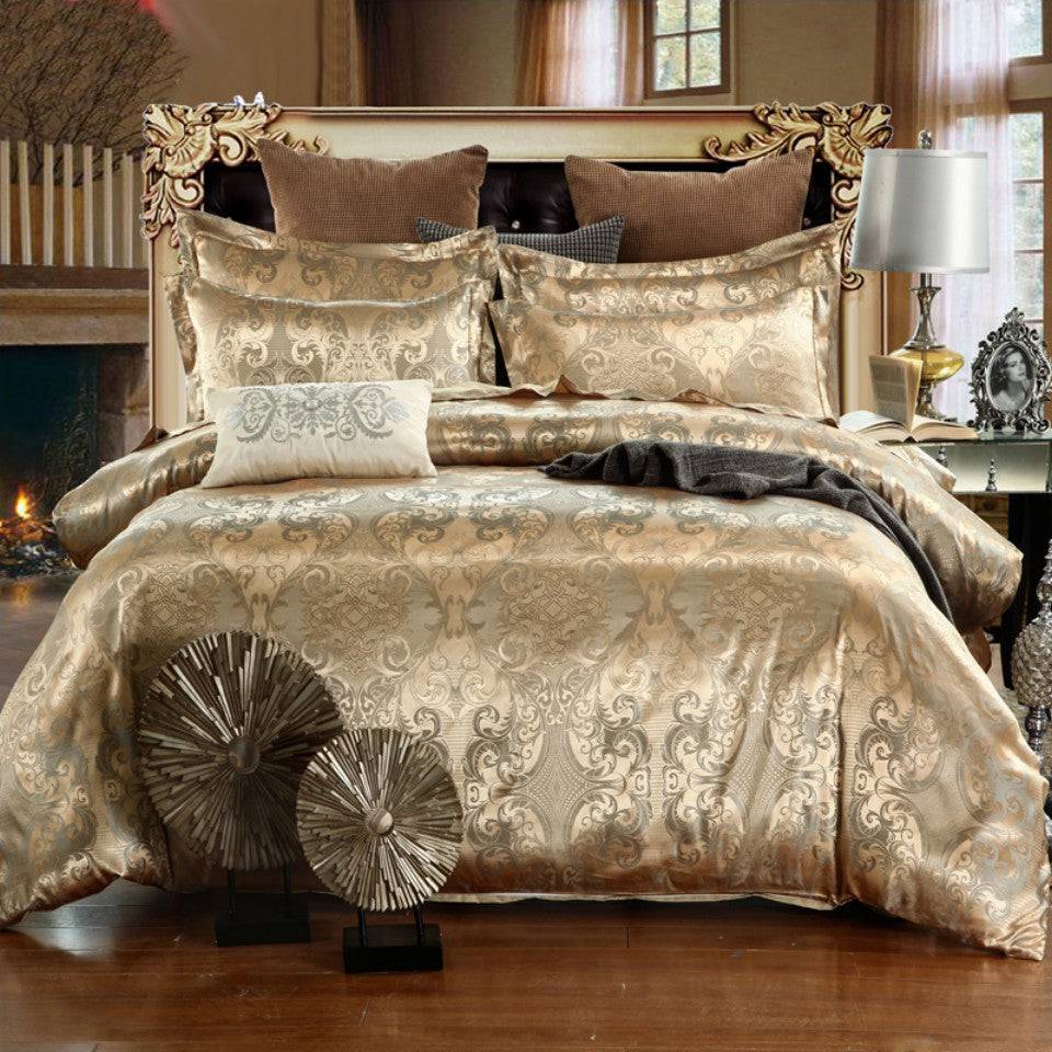 Luxuriöses Jacquard Bettwäsche Set, 2/3 teilig, für stilvolles Schlafzimmer