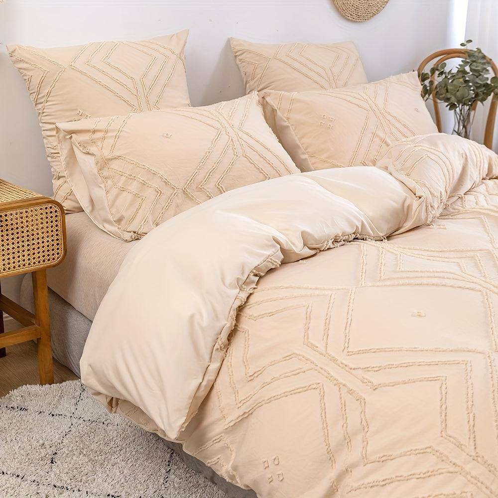 Luxuriöses Bettdeckenset für das ganze Jahr - Boho-Grit Design, bequem & weich!