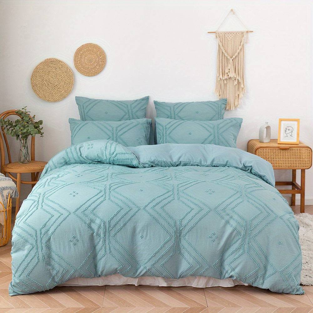 Luxuriöses Bettdeckenset für das ganze Jahr - Boho-Grit Design, bequem & weich!