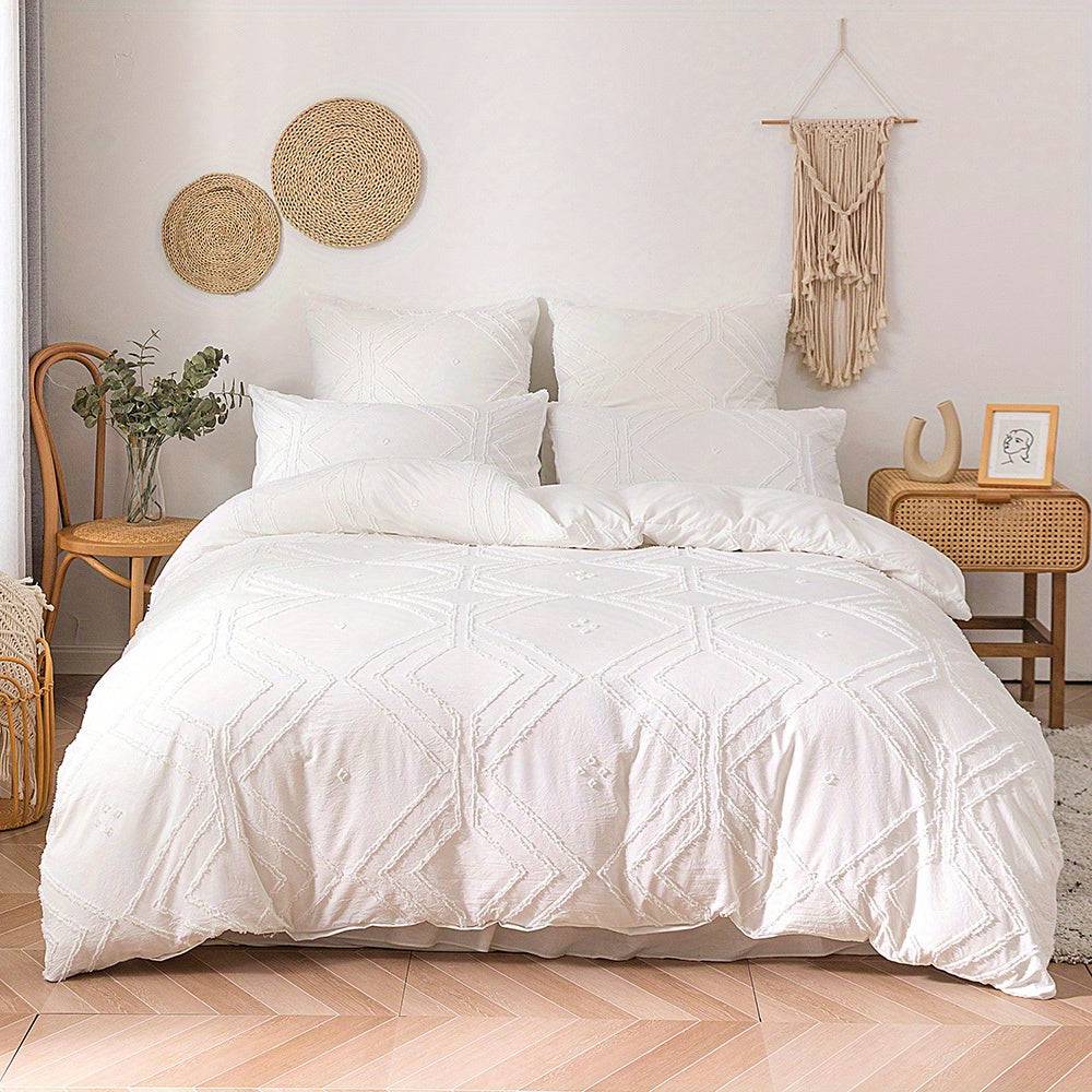 Luxuriöses Bettdeckenset für das ganze Jahr - Boho-Grit Design, bequem & weich!