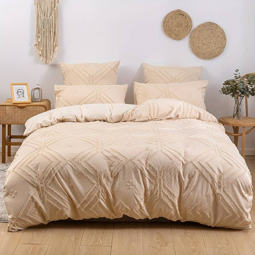 Luxuriöses Bettdeckenset für das ganze Jahr - Boho-Grit Design, bequem & weich!