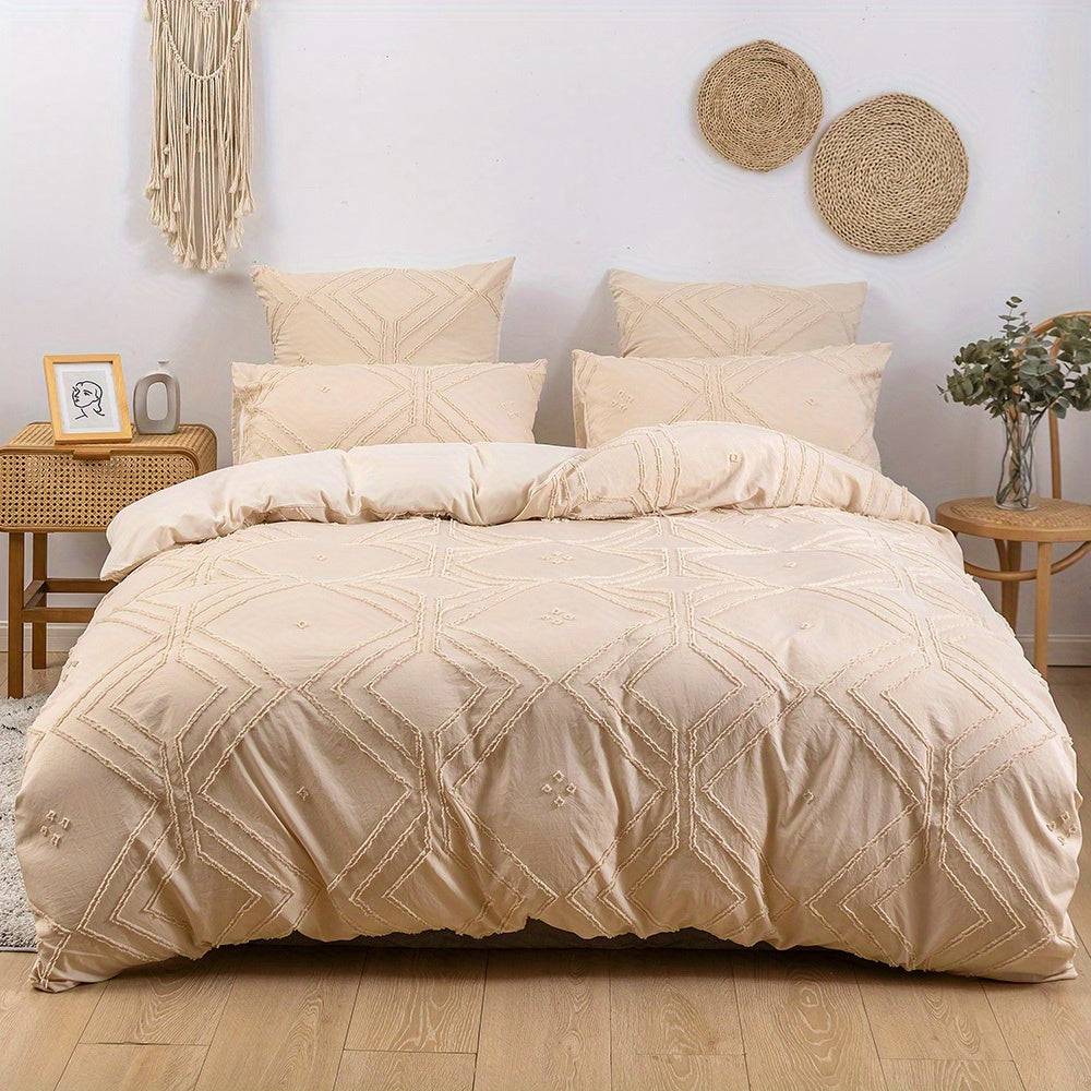 Luxuriöses Bettdeckenset für das ganze Jahr - Boho-Grit Design, bequem & weich!