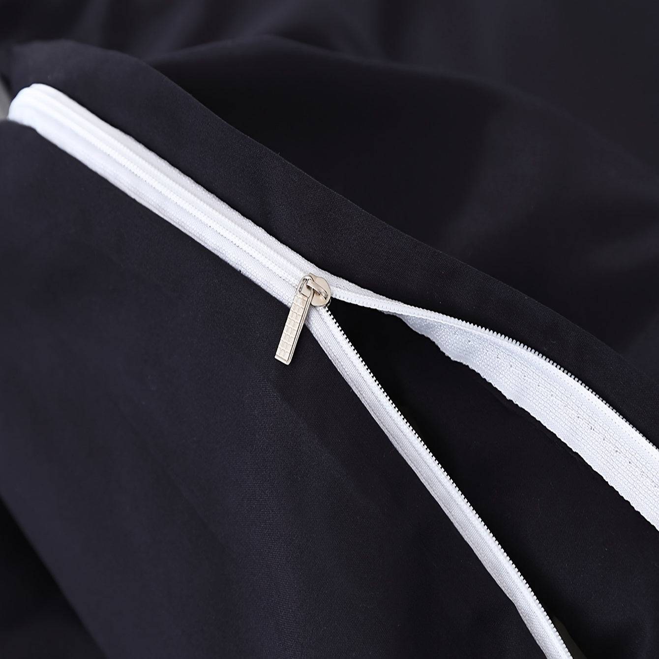 Elegantes schwarzes Bettbezug-Set für luxuriöse Schlafzimmer