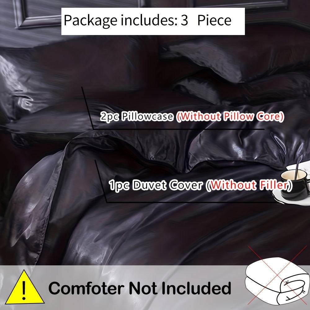 Luxuriöses Satin-Bettwäsche-Set, weich und atmungsaktiv, für Schlaf- und Gästezimmer-Dekor
